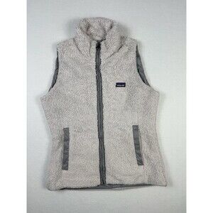 Patagonia Women’s Reversible Los Gatos Fleece Vest Gray Sherpa Size Small